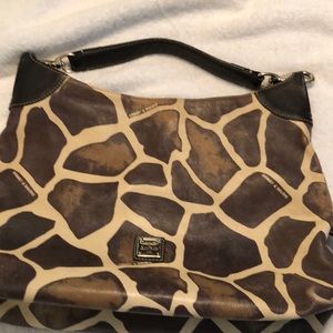 COPY - Dooney & Bourke giraffe pattern hobo bag.